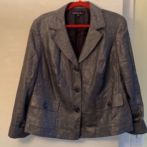 Lafayette 148 New York Beautiful 💯Linen Shimmering Lined Jacket NeverUsed